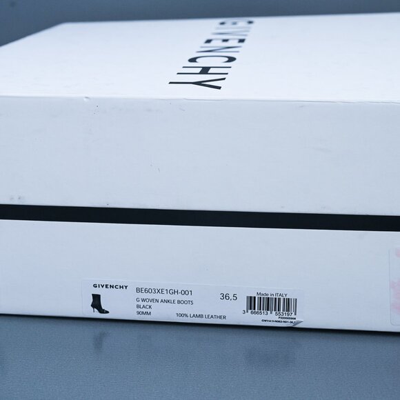 Givenchy White Lamb Leather Ankle Boots 90mm 9/39 - Picture 10 of 14